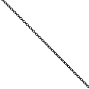 Chaîne maille Forçat 1.4 mm - Acier inoxydable 316L Noir x50cm