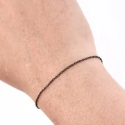 Chaîne maille Forçat 1.4 mm - Acier inoxydable 316L Noir x50cm