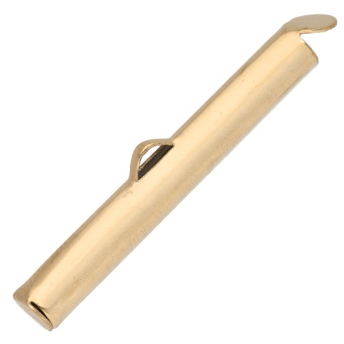 Embout pour tissage perles rocailles & Delica 30 mm - Acier inoxydable 304 Doré x1