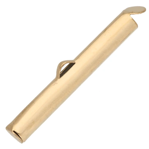 Embout pour tissage perles rocailles & Delica 30 mm - Acier inoxydable 304 Doré x1