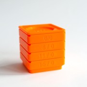 Trieur de perles de rocailles 6x6x2 cm 4 tailles - Hot Orange x1|raw }}