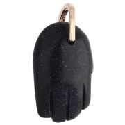 Pendentif main de Fatma 27x17 mm imit gemme et oxydes de Zirconium Blue Sand Stone
