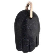 Pendentif main de Fatma 27x17 mm imit gemme et oxydes de Zirconium Blue Sand Stone