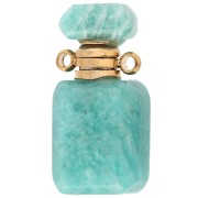 Amazonite - Flacon de parfum pendentif 20x10 mm en pierre gemme - Amazonite x1 Flacon de parfum pendentif 20x10 mm en pierre gemme - Amazonite x1