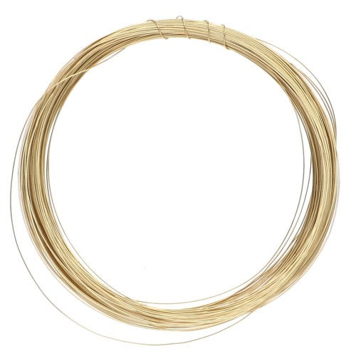 Fil laiton 0.31 mm pour création de bijoux - Laiton brut x20m