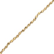 Perles olives facettées 5x3 mm imitation hématite Gold x39cm