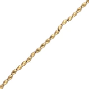 Perles olives facettées 5x3 mm imitation hématite Gold x39cm