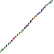 Perles olives facettées 5x3 mm imitation hématite Multicolore x39cm