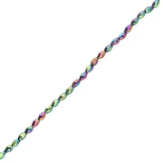 Perles olives facettées 5x3 mm imitation hématite Multicolore x39cm