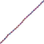 Perles olives facettées 5x3 mm imitation hématite Multicolore x39cm