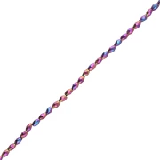 Perles olives facettées 5x3 mm imitation hématite Multicolore x39cm