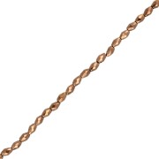 Perles olives facettées 5x3 mm imitation hématite Cuivré x39cm