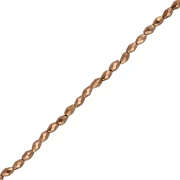 Perles olives facettées 5x3 mm imitation hématite Cuivré x39cm