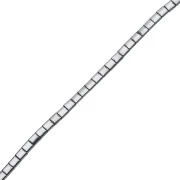 Perles carrées plates 2 trous 5x5x1.9 mm imitation hématite x38cm