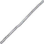 Perles plates 2 trous 5x2.3x1.9 mm imitation hématite x40cm