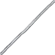 Perles plates 2 trous 5x2.3x1.9 mm imitation hématite x40cm