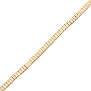 Doré - Perles plates 2 trous 5x2.3x1.9 mm imitation hématite Gold x40cm Perles plates 2 trous 5x2.3x1.9 mm imitation hématite Gold x40cm