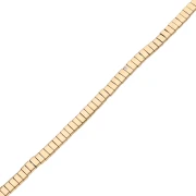 Perles plates 2 trous 5x2.3x1.9 mm imitation hématite Gold x40cm