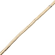 Perles plates 2 trous 5x2.3x1.9 mm imitation hématite Light Gold x40cm