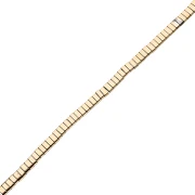 Perles plates 2 trous 5x2.3x1.9 mm imitation hématite Light Gold x40cm