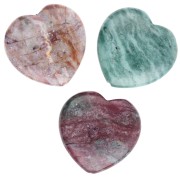 Perle coeur 25 mm en pierre gemme - Agate Indienne x1