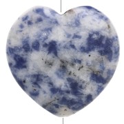 Sodalite - Perle coeur 25 mm en pierre gemme - Sodalite x1 Perle coeur 25 mm en pierre gemme - Sodalite x1