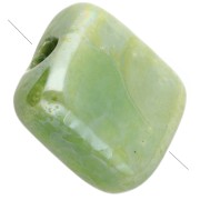 Perle carrée 10 mm en céramique - Light Green x1