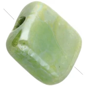 Perle carrée 10 mm en céramique - Light Green x1