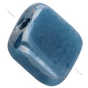 Perle carrée 10 mm en céramique - Sky Blue x1