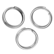 Anneaux doubles 6x0.6 mm - Acier inoxydable 304 x10