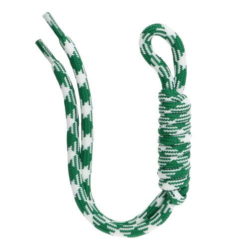 Attache paracorde pour porte clés et grigri de sac - 22 cm - Vert - Blanc x1