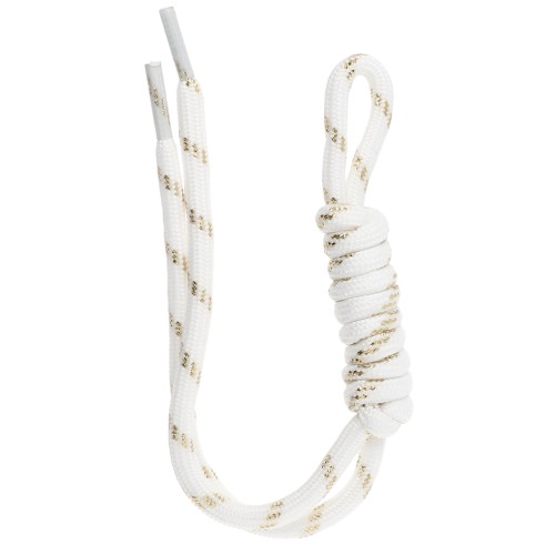 Attache paracorde pour porte clés et grigri de sac - 22 cm - Blanc - Doré x1
