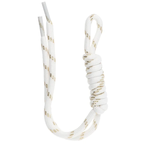 Attache paracorde pour porte clés et grigri de sac - 22 cm - Blanc - Doré x1