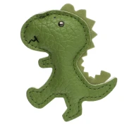 Pendentif dinosaure 7x8 cm pour bijou de sac - PU - Vert x1