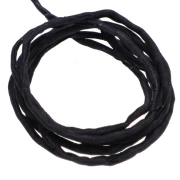 Cordon de soie 2 mm - Noir x1m
