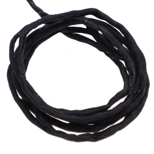 Cordon de soie 2 mm - Noir x1m