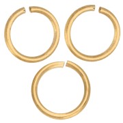 Anneaux ouverts 7x0.8 mm - Fabrication Européenne - Acier inoxydable 316L Doré x10