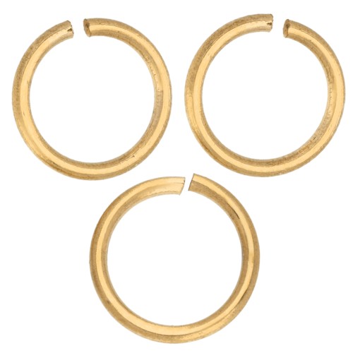 Anneaux ouverts 7x0.8 mm - Fabrication Européenne - Acier inoxydable 316L Doré x10