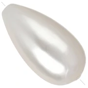 Perle goutte 29.5 x16 mm imitation perle d'eau douce - Crème nacré x1