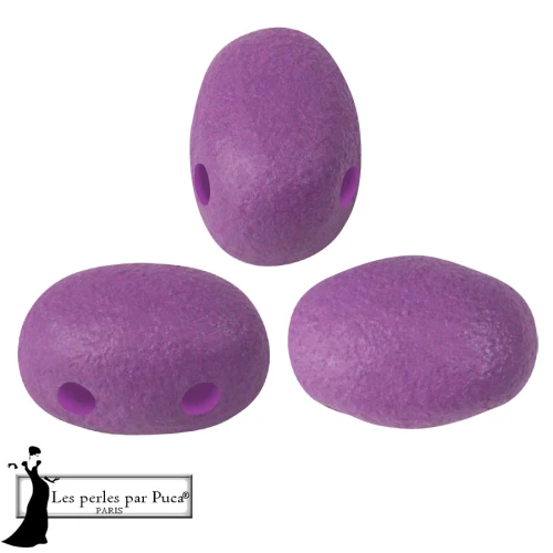 Perles en verre Samos® par Puca® 5x7 mm - Neon Amethyst x10g