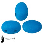Opaque White - Perles en verre Samos® par Puca® 5x7 mm - Neon Blue x10g Perles en verre Samos® par Puca® 5x7 mm - Neon Blue x10g