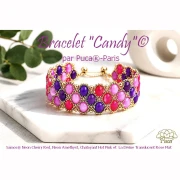 Perles en verre Samos® par Puca® 5x7 mm - Neon Chocolate x10g