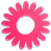 Pendentif fleur marguerite 20 mm en acétate transparente - Fuschia x1