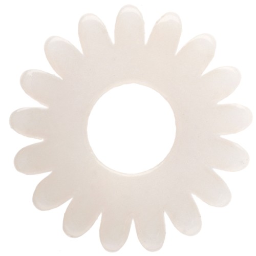 Pendentif fleur marguerite 20 mm acétate - Marbré Ivoire x1