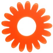 Orange - Pendentif fleur marguerite 20 mm acrylique translucide - Orange x1 Pendentif fleur marguerite 20 mm acrylique translucide - Orange x1