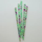 Pique à cheveux 170x9 mm avec trou - Ecaille de tortue - Menthe - Fuschia x1