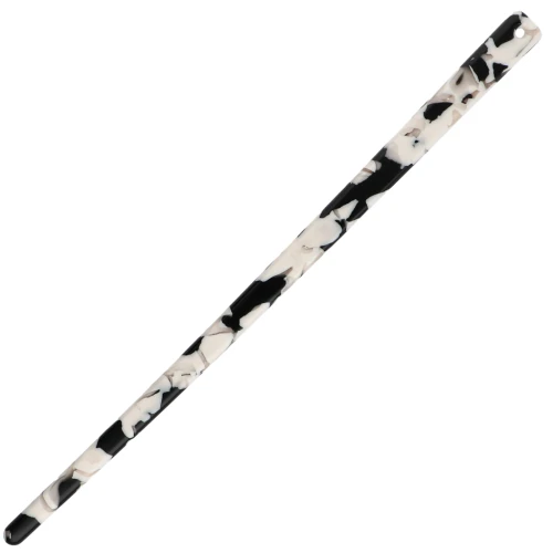 Pique à cheveux 170x9 mm avec trou - Ecaille de tortue - Noir - Beige x1