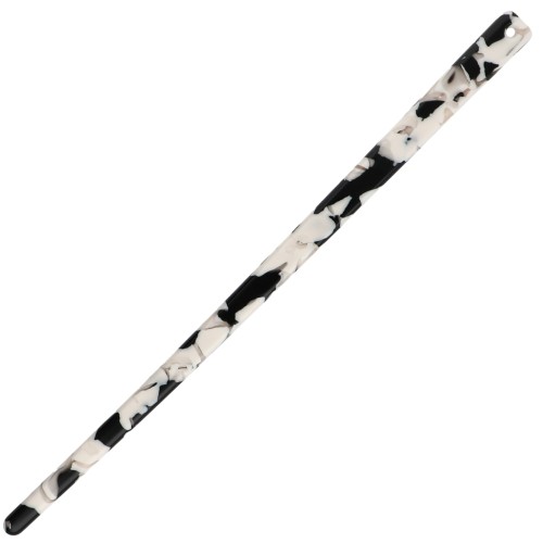 Pique à cheveux avec trou - Ecaille de tortue - Noir - Beige x1