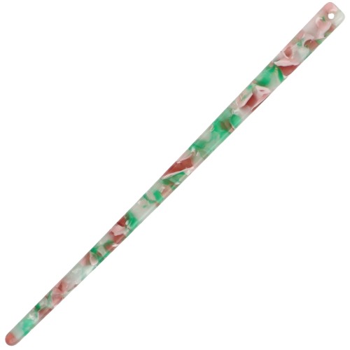 Pique à cheveux avec trou - Ecaille de tortue - Vert - Marron - Beige x1