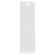 Pendentif rectangle 27x8 mm en acétate - motif pois - Blanc - Noir x1